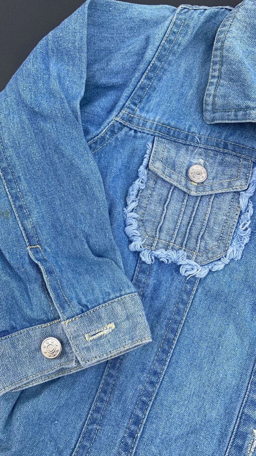 Vestido jeans para bebê menina tamanho 2 anos 24 meses guarda-roupa infantil – photo 4